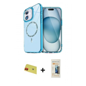 MARSİLYAN™- iPhone 11 Kılıf Kıvılcım Form Prime - Siyah 6D Mat Seramik Hayalet Nano Ekran Koruyucu + Rainbow Kamera Lens Koruma Cam - KI