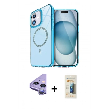 MARSİLYAN™- iPhone 11 Kılıf Kıvılcım Form Prime - Siyah 6D Mat Seramik Hayalet Nano Ekran Koruyucu + Raze Metal Kamera Lens - MR