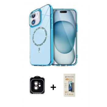 MARSİLYAN™- iPhone 11 Kılıf Kıvılcım Form Prime - Siyah 6D Mat Seramik Hayalet Nano Ekran Koruyucu + PVD Metal Kamera Lens - TU