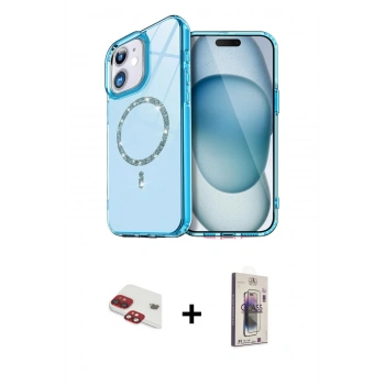 MARSİLYAN™- iPhone 11 Kılıf Kıvılcım Form Prime - Siyah Bilvis 3D Cam Ekran Koruyucu + Pers Alüminyum Kamera Lens - KI