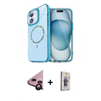 MARSİLYAN™- iPhone 11 Kılıf Kıvılcım Form Prime - Siyah Bilvis 3D Cam Ekran Koruyucu + Raze Metal Kamera Lens - SH
