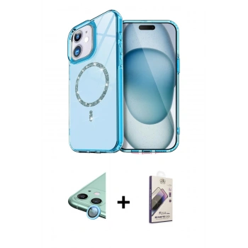 MARSİLYAN™- iPhone 11 Kılıf Kıvılcım Form Prime - Siyah Bilvis 3D Mat Cam Ekran Koruyucu + Raze Metal Kamera Lens - MI
