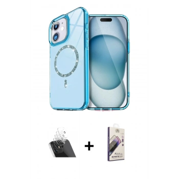 MARSİLYAN™- iPhone 11 Kılıf Kıvılcım Form Prime - Siyah Bilvis 3D Mat Cam Ekran Koruyucu + Kamera Lens Koruma Cam - SF