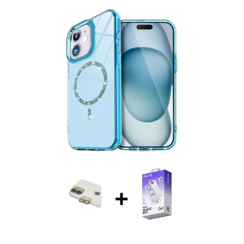 MARSİLYAN™- iPhone 11 Kılıf Kıvılcım Form Prime - Siyah Bilvis 5in1 3D Magic Cam Ekran Koruyucu + Pers Alüminyum Kamera Lens - GD