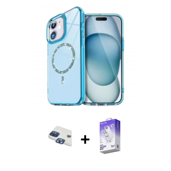 MARSİLYAN™- iPhone 11 Kılıf Kıvılcım Form Prime - Siyah Bilvis 5in1 3D Magic Cam Ekran Koruyucu + Pers Alüminyum Kamera Lens - LT