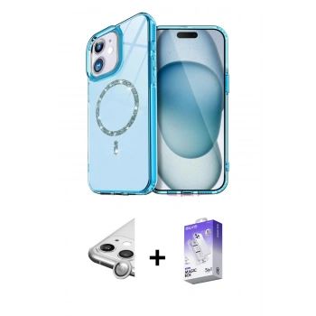 MARSİLYAN™- iPhone 11 Kılıf Kıvılcım Form Prime - Siyah Bilvis 5in1 3D Magic Cam Ekran Koruyucu + Raze Metal Kamera Lens - GS