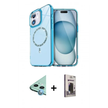 MARSİLYAN™- iPhone 11 Kılıf Kıvılcım Form Prime - Siyah Bilvis Hayalet Cam Ekran Koruyucu + Raze Metal Kamera Lens - MI