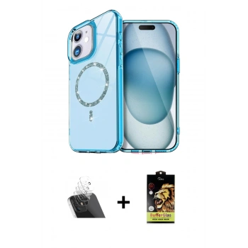 MARSİLYAN™- iPhone 11 Kılıf Kıvılcım Form Prime - Siyah Buffer Cam Ekran Koruyucu + Kamera Lens Koruma Cam - SF