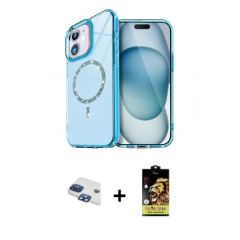 MARSİLYAN™- iPhone 11 Kılıf Kıvılcım Form Prime - Siyah Buffer Cam Ekran Koruyucu + Pers Alüminyum Kamera Lens - LT