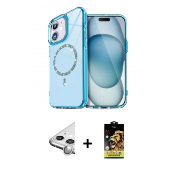 MARSİLYAN™- iPhone 11 Kılıf Kıvılcım Form Prime - Siyah Buffer Cam Ekran Koruyucu + Raze Metal Kamera Lens - GS