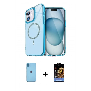 MARSİLYAN™- iPhone 11 Kılıf Kıvılcım Form Prime - Siyah Buffer Hayalet Cam Ekran Koruyucu + Neon Fosforlu Kamera Lens - MI