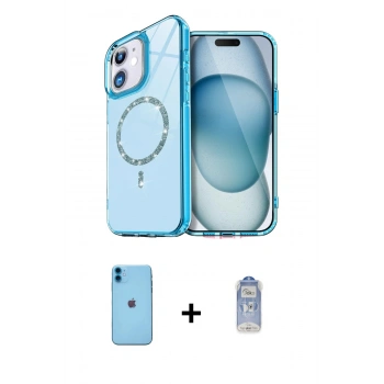 MARSİLYAN™- iPhone 11 Kılıf Kıvılcım Form Prime - Siyah Joko Magic 5D Cam + Neon Fosforlu Kamera Lens - MI