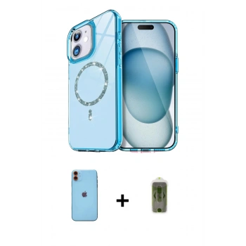 MARSİLYAN™- iPhone 11 Kılıf Kıvılcım Form Prime - Siyah Joko Magic 5D Hayalet Cam + Neon Fosforlu Kamera Lens - TU