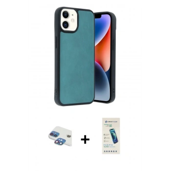 MARSİLYAN™- iPhone 11 Kılıf Kıvılcım Işık Serisi - Şeffaf Pasifik Cam Ekran Koruyucu + Pers Alüminyum Kamera Lens - GI
