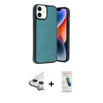 MARSİLYAN™- iPhone 11 Kılıf Kıvılcım Işık Serisi - Şeffaf Pasifik Cam Ekran Koruyucu + Raze Metal Kamera Lens - GS