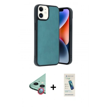 MARSİLYAN™- iPhone 11 Kılıf Kıvılcım Işık Serisi - Şeffaf Pasifik Cam Ekran Koruyucu + Raze Metal Kamera Lens - KI