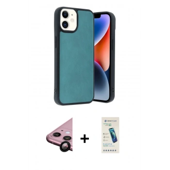 MARSİLYAN™- iPhone 11 Kılıf Kıvılcım Işık Serisi - Şeffaf Pasifik Cam Ekran Koruyucu + Raze Metal Kamera Lens - SH