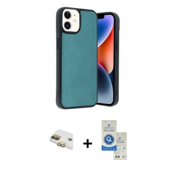 MARSİLYAN™- iPhone 11 Kılıf Kıvılcım Işık Serisi - Şeffaf Royal Nano Ekran Koruyucu + Pers Alüminyum Kamera Lens - GD