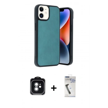 MARSİLYAN™- iPhone 11 Kılıf Kıvılcım Işık Serisi - Şeffaf Uv Polymer Nano Ekran Koruyucu + PVD Metal Kamera Lens - YL