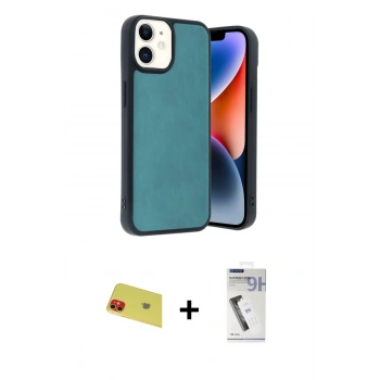 MARSİLYAN™- iPhone 11 Kılıf Kıvılcım Işık Serisi - Şeffaf Uv Polymer Nano Ekran Koruyucu + Rainbow Kamera Lens Koruma Cam - KI