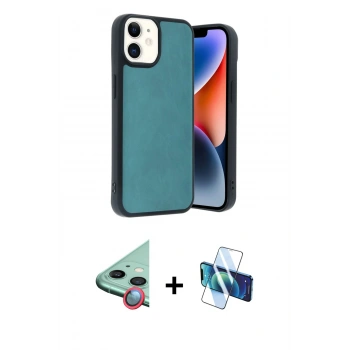 MARSİLYAN™- iPhone 11 Kılıf Kıvılcım Işık Serisi - Siyah 3D Antistatik Seramik Nano Ekran Koruyucu + Raze Metal Kamera Lens - KI