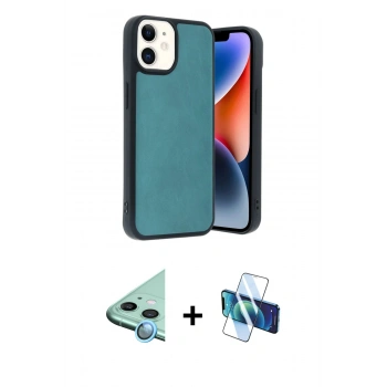 MARSİLYAN™- iPhone 11 Kılıf Kıvılcım Işık Serisi - Siyah 3D Antistatik Seramik Nano Ekran Koruyucu + Raze Metal Kamera Lens - MI