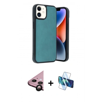 MARSİLYAN™- iPhone 11 Kılıf Kıvılcım Işık Serisi - Siyah 3D Antistatik Seramik Nano Ekran Koruyucu + Raze Metal Kamera Lens - SH