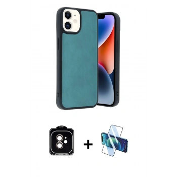 MARSİLYAN™- iPhone 11 Kılıf Kıvılcım Işık Serisi - Siyah 3D Antistatik Seramik Nano Ekran Koruyucu + PVD Metal Kamera Lens - TU