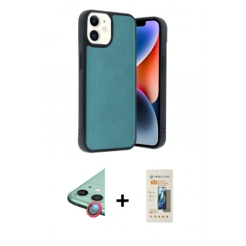 MARSİLYAN™- iPhone 11 Kılıf Kıvılcım Işık Serisi - Siyah 6D Mat Seramik Hayalet Nano Ekran Koruyucu + Raze Metal Kamera Lens - KI