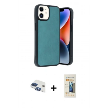 MARSİLYAN™- iPhone 11 Kılıf Kıvılcım Işık Serisi - Siyah 6D Mat Seramik Hayalet Nano Ekran Koruyucu + Pers Alüminyum Kamera Lens - LT
