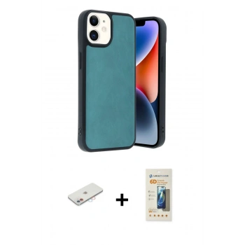MARSİLYAN™- iPhone 11 Kılıf Kıvılcım Işık Serisi - Siyah 6D Mat Seramik Hayalet Nano Ekran Koruyucu + Renkli Kamera Lens Koruma Cam - PE