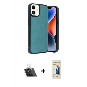 MARSİLYAN™- iPhone 11 Kılıf Kıvılcım Işık Serisi - Siyah 6D Mat Seramik Hayalet Nano Ekran Koruyucu + Kamera Lens Koruma Cam - SF