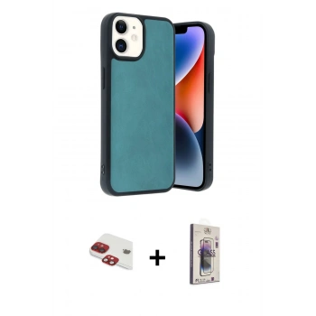 MARSİLYAN™- iPhone 11 Kılıf Kıvılcım Işık Serisi - Siyah Bilvis 3D Cam Ekran Koruyucu + Pers Alüminyum Kamera Lens - KI