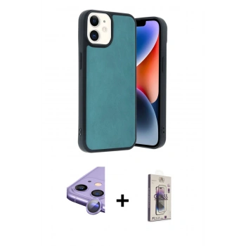 MARSİLYAN™- iPhone 11 Kılıf Kıvılcım Işık Serisi - Siyah Bilvis 3D Cam Ekran Koruyucu + Raze Metal Kamera Lens - MR