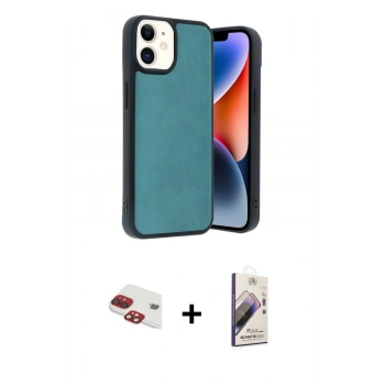 MARSİLYAN™- iPhone 11 Kılıf Kıvılcım Işık Serisi - Siyah Bilvis 3D Mat Cam Ekran Koruyucu + Pers Alüminyum Kamera Lens - KI