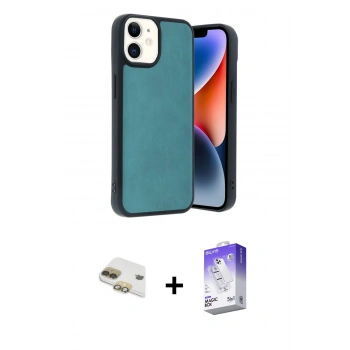 MARSİLYAN™- iPhone 11 Kılıf Kıvılcım Işık Serisi - Siyah Bilvis 5in1 3D Magic Cam Ekran Koruyucu + Pers Alüminyum Kamera Lens - GD