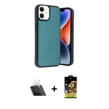 MARSİLYAN™- iPhone 11 Kılıf Kıvılcım Işık Serisi - Siyah Buffer Cam Ekran Koruyucu + Kamera Lens Koruma Cam - SF
