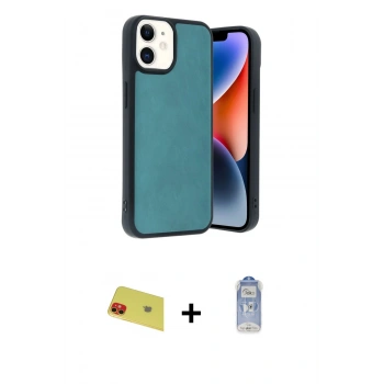 MARSİLYAN™- iPhone 11 Kılıf Kıvılcım Işık Serisi - Siyah Joko Magic 5D Cam + Rainbow Kamera Lens Koruma Cam - KI