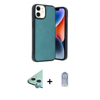 MARSİLYAN™- iPhone 11 Kılıf Kıvılcım Işık Serisi - Siyah Joko Magic 5D Cam + Raze Metal Kamera Lens - MI