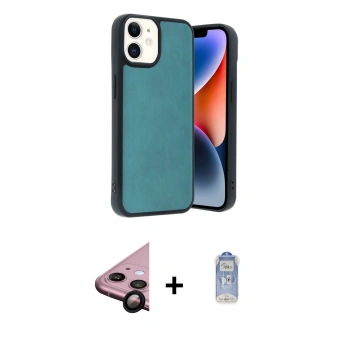 MARSİLYAN™- iPhone 11 Kılıf Kıvılcım Işık Serisi - Siyah Joko Magic 5D Cam + Raze Metal Kamera Lens - SH
