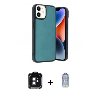 MARSİLYAN™- iPhone 11 Kılıf Kıvılcım Işık Serisi - Siyah Joko Magic 5D Cam + PVD Metal Kamera Lens - YL