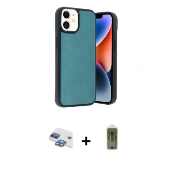 MARSİLYAN™- iPhone 11 Kılıf Kıvılcım Işık Serisi - Siyah Joko Magic 5D Hayalet Cam + Pers Alüminyum Kamera Lens - GI