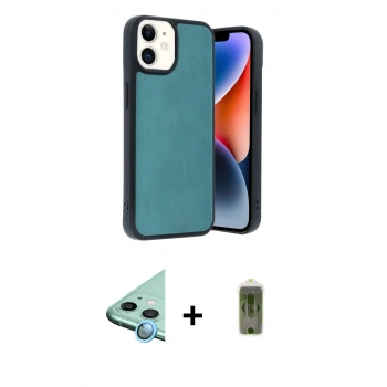 MARSİLYAN™- iPhone 11 Kılıf Kıvılcım Işık Serisi - Siyah Joko Magic 5D Hayalet Cam + Raze Metal Kamera Lens - MI