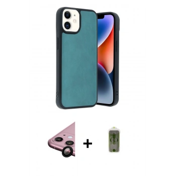 MARSİLYAN™- iPhone 11 Kılıf Kıvılcım Işık Serisi - Siyah Joko Magic 5D Hayalet Cam + Raze Metal Kamera Lens - SH