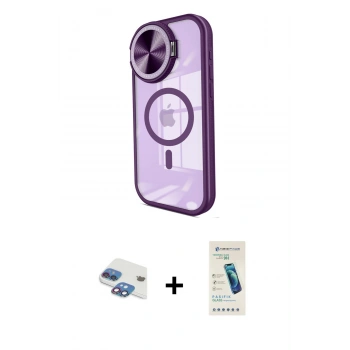 MARSİLYAN™- iPhone 11 Kılıf Kıvılcım Modern Koleksiyonu - Şeffaf Pasifik Cam Ekran Koruyucu + Pers Alüminyum Kamera Lens - GI