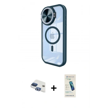 MARSİLYAN™- iPhone 11 Kılıf Kıvılcım Modern Koleksiyonu - Şeffaf Pasifik Cam Ekran Koruyucu + Pers Alüminyum Kamera Lens - LT