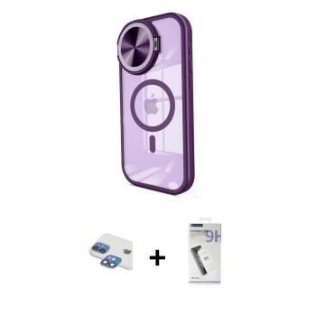 MARSİLYAN™- iPhone 11 Kılıf Kıvılcım Modern Koleksiyonu - Şeffaf Uv Polymer Nano Ekran Koruyucu + Pers Alüminyum Kamera Lens - GI