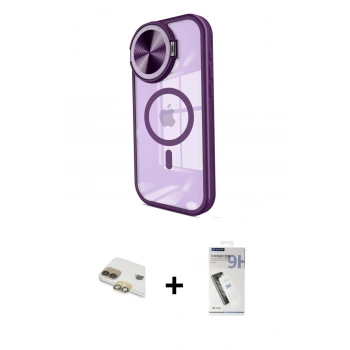 MARSİLYAN™- iPhone 11 Kılıf Kıvılcım Modern Koleksiyonu - Şeffaf Uv Polymer Nano Ekran Koruyucu + Pers Alüminyum Kamera Lens - GD