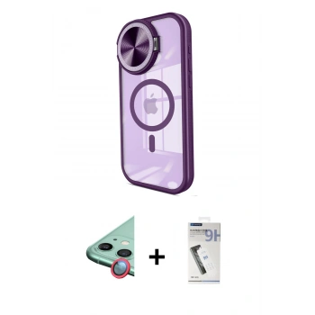 MARSİLYAN™- iPhone 11 Kılıf Kıvılcım Modern Koleksiyonu - Şeffaf Uv Polymer Nano Ekran Koruyucu + Raze Metal Kamera Lens - KI