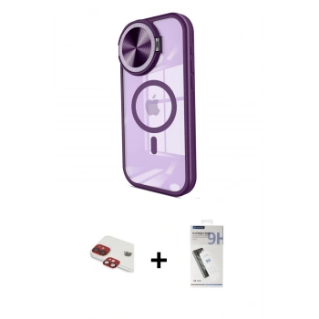 MARSİLYAN™- iPhone 11 Kılıf Kıvılcım Modern Koleksiyonu - Şeffaf Uv Polymer Nano Ekran Koruyucu + Pers Alüminyum Kamera Lens - KI